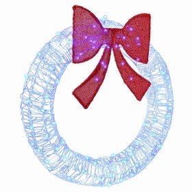 Corona con luces de tiras LED Azul 90 cm Acrílico Corona con luces de tiras LED Azul 90 cm Acrílico