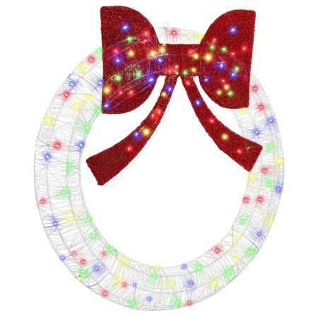 Corona con luces de tiras LED Multicolor 120 cm Acrílico