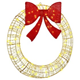 Corona con 80 LED cálido 90 cm PET Corona con 80 LED cálido 90 cm PET