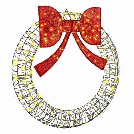 Corona con 150 LED cálido 120 cm Ratán