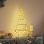 Árbol de Navidad de metal con soporte Dorado 60 cm