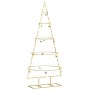 Árbol de Navidad de metal con soporte Dorado 125 cm