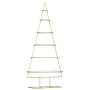 Árbol de Navidad de metal con soporte Dorado 150 cm