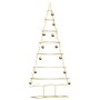 Árbol de Navidad de metal con soporte Dorado 180 cm