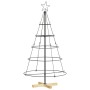 Árbol Cono de Navidad con soporte Negro 125 cm Acero