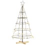 Árbol Cono de Navidad con soporte Negro 125 cm Acero