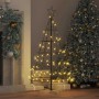 Árbol Cono de Navidad con soporte Negro 125 cm Acero