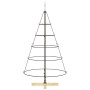 Árbol Cono de Navidad con soporte Negro 125 cm Acero
