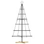 Árbol Cono de Navidad con soporte Negro 150 cm Acero