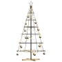 Árbol Cono de Navidad con soporte Negro 150 cm Acero