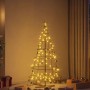 Árbol Cono de Navidad con soporte Negro 150 cm Acero