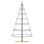 Árbol Cono de Navidad con soporte Negro 150 cm Acero