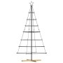 Árbol Cono de Navidad con soporte Negro 180 cm Acero