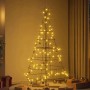 Árbol Cono de Navidad con soporte Negro 180 cm Acero