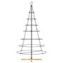 Árbol Cono de Navidad con soporte Negro 180 cm Acero