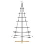 Árbol Cono de Navidad con soporte Negro 180 cm Acero