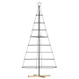 Árbol Cono de Navidad con soporte Negro 210 cm Acero