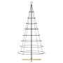 Árbol Cono de Navidad con soporte Negro 210 cm Acero
