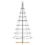 Árbol Cono de Navidad con soporte Negro 210 cm Acero