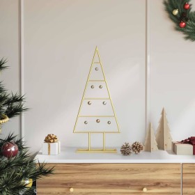 Árbol de Navidad de metal con soporte Dorado 60 cm