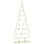 Árbol de Navidad de metal con soporte Dorado 125 cm