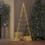 Árbol de Navidad de metal con soporte Dorado 125 cm