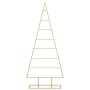 Árbol de Navidad de metal con soporte Dorado 125 cm