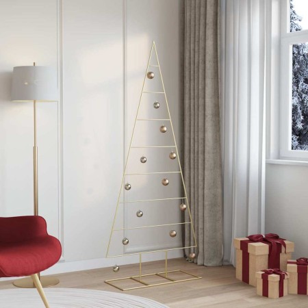 Árbol de Navidad de metal con soporte Dorado 180 cm