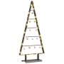 Árbol de Navidad de metal con soporte Negro 90 cm Acero