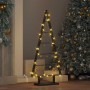Árbol de Navidad de metal con soporte Negro 90 cm Acero