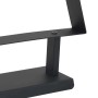 Árbol de Navidad de metal con soporte Negro 90 cm Acero