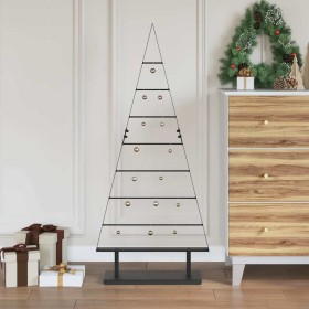 Árbol de Navidad de metal con soporte Negro 125 cm Acero