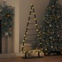 Árbol de Navidad de metal con soporte Negro 125 cm Acero