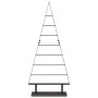 Árbol de Navidad de metal con soporte Negro 125 cm Acero