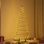 Árbol de Navidad de metal con soporte Negro 150 cm Acero
