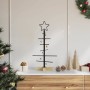 Árbol de Navidad de metal con soporte Negro 60 cm