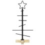 Árbol de Navidad de metal con soporte Negro 60 cm