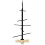 Árbol de Navidad de metal con soporte Negro 60 cm