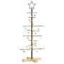 Árbol de Navidad de metal con soporte Negro 90 cm