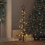 Árbol de Navidad de metal con soporte Negro 90 cm