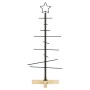 Árbol de Navidad de metal con soporte Negro 90 cm