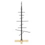 Árbol de Navidad de metal con soporte Negro 90 cm
