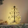 Árbol de Navidad de metal con soporte Negro 60 cm