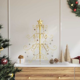 Árbol de Navidad de metal con soporte Dorado 60 cm