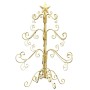 Árbol de Navidad de metal con soporte Dorado 60 cm