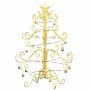 Árbol de Navidad de metal con soporte Dorado 60 cm