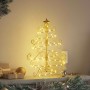 Árbol de Navidad de metal con soporte Dorado 60 cm