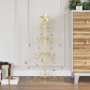 Árbol de Navidad de metal con soporte Dorado 90 cm