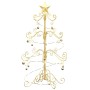 Árbol de Navidad de metal con soporte Dorado 90 cm