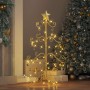 Árbol de Navidad de metal con soporte Dorado 90 cm